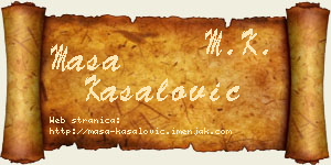 Maša Kasalović vizit kartica